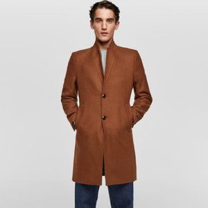 Zara Inverted Lapel Coat